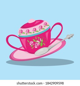 tea time set design vector illustration