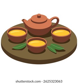 tea time tradition hot beverage isolated vector illustration on white background