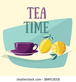 Tea time vector design