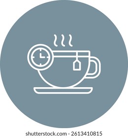 Tea Time vector icon. Can be used for printing, mobile and web applications.