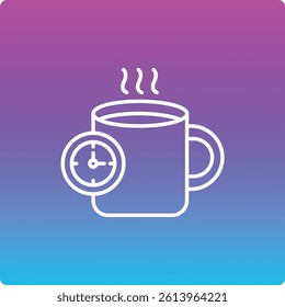 Tea Time vector icon. Can be used for printing, mobile and web applications.