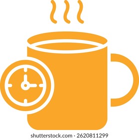 Tea Time vector icon. Can be used for printing, mobile and web applications.