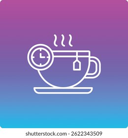 Tea Time vector icon. Can be used for printing, mobile and web applications.