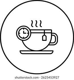 Tea Time vector icon. Can be used for printing, mobile and web applications.
