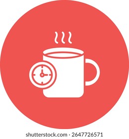 Ícone de vetor Tea Time. Pode ser usado para impressão, aplicativos móveis e da Web.