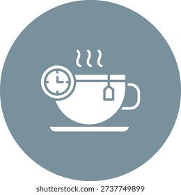 Tea Time vector icon. Can be used for printing, mobile and web applications.