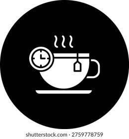 Tea Time vector icon. Can be used for printing, mobile and web applications.