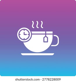 Tea Time vector icon. Can be used for printing, mobile and web applications.