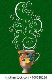 Tea time. Vector illustration