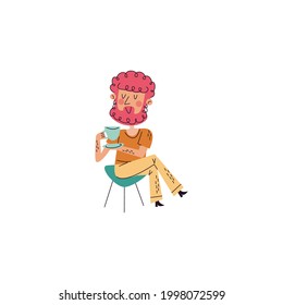 Tea Time Vector On White Background