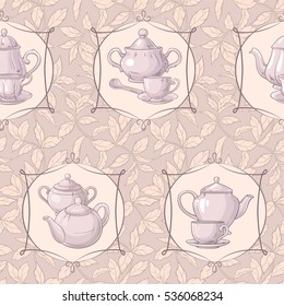 tea time vector pattern