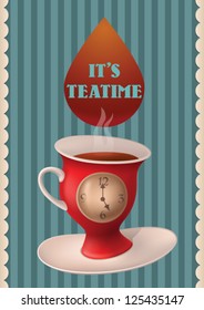 tea time vector poster