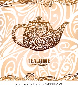 tea time vector template