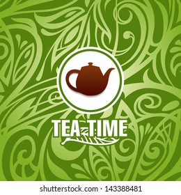 tea time vector template