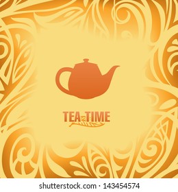 tea time vector template