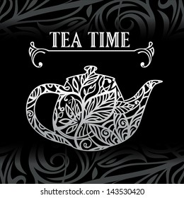 tea time vector template