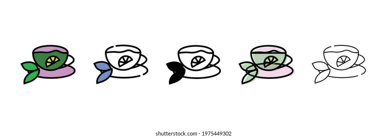 tea time vector type icon
