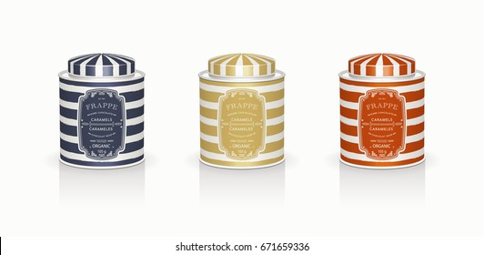 Tea Tin Container Packaging Illustration 