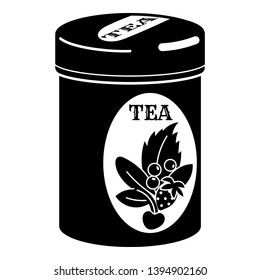 Tea tin icon. Simple illustration of tea tin vector icon for web design isolated on white background