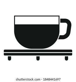Tea transparent cup icon. Simple illustration of tea transparent cup vector icon for web design isolated on white background
