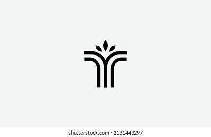 Tea Tree line art vector icon 