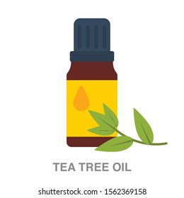 Tea Tree Oil Flat Icon On White Transparent Background. You Can Be Used Tea Tree Oil Icon For Several Purposes.