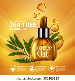 Tea Tree Oil  Nature Cosmetic Skin Care.