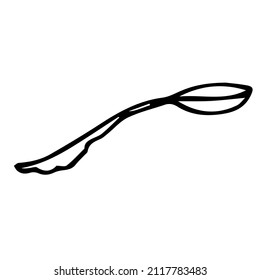 Tea utensils .Doodles ,vector,black and white illustration,coloring book for adults and children.