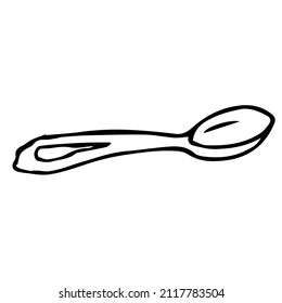 Tea utensils .Doodles ,vector,black and white illustration,coloring book for adults and children.