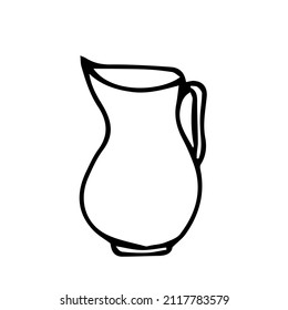Tea utensils .Doodles ,vector,black and white illustration,coloring book for adults and children.