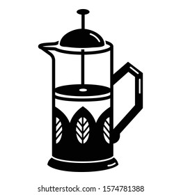 Tea vacuum pot icon. Simple illustration of tea vacuum pot vector icon for web design isolated on white background