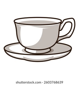 tea, tea vector, tea cartoon, tea 2D illustration