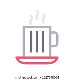 tea vector color line icon 