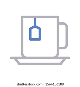 tea vector colour line icon 