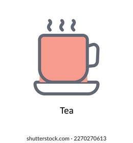 Tea Vector  Fill outline Icons. Simple stock illustration stock