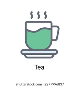 Tea Vector      Fill outline Icons. Simple stock illustration stock