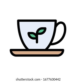 tea vector flat color icon 