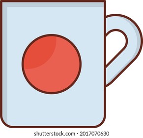 icono de color plano del vector de té