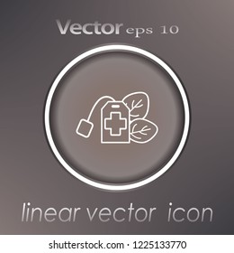 tea vector flat icon, Flat design of superfood, wolfberry, Chinese medicine herb or healthy eating , cute vector illustration