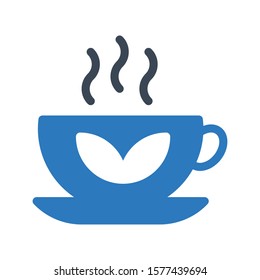 tea vector glyph color icon 