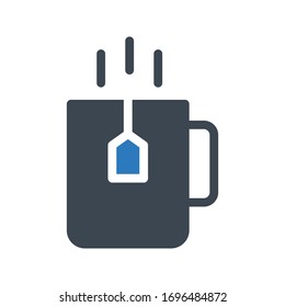 icono de color de glifo vector de té 