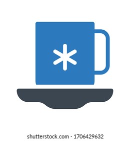 tea vector glyph color icon 