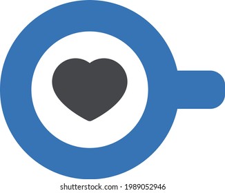 tea vector glyph color icon