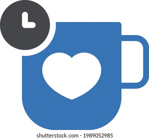 icono de color de glifo vector de té