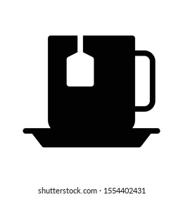 tea vector glyph flat icon