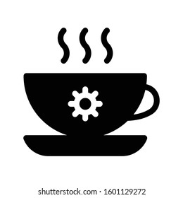tea vector glyph flat icon 