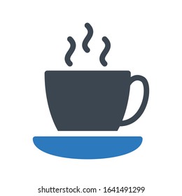 tea vector glyph flat icon 
