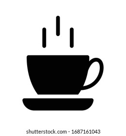 icono plano de glifo vector de té 