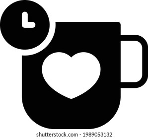 tea vector glyph flat icon