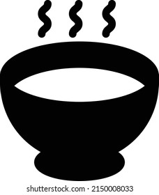 icono plano de glifo vector de té